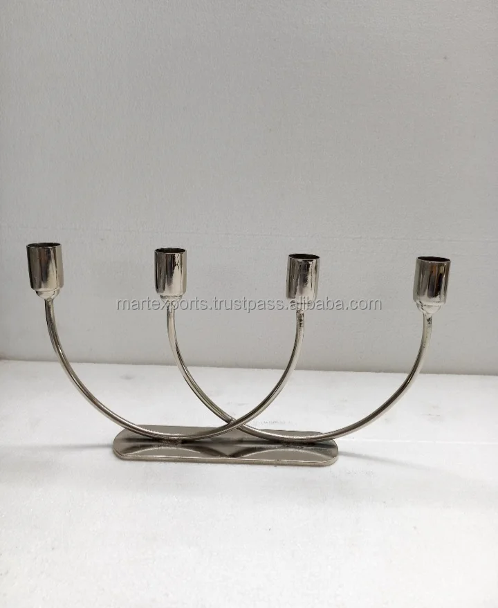 Nordic Style Bronze Candle Holder 4 Arm Candelabra Wedding Table Centerpieces Candlesticks metal candle holder