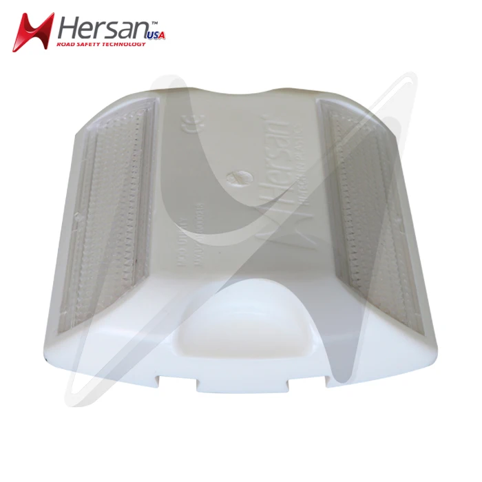 Hersan High Reflective Raised Pavement Marker Two Way Marker ABS Yellow Body Polycarbonate Yellow-Red Lenses 3m Pavement Solar