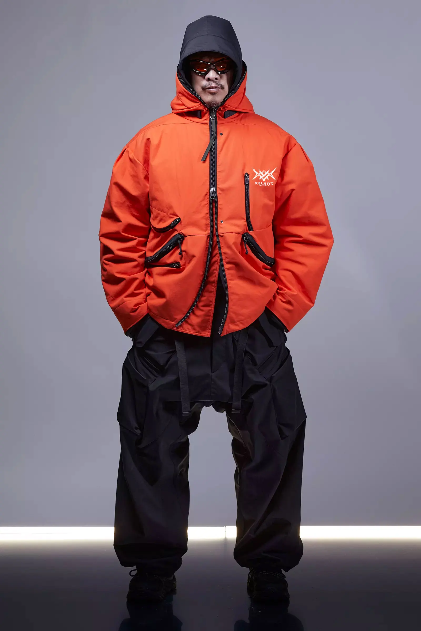 Custom Casual Cyberpunk Techwear Jacket Functional Pullover Harajuku Hip Hop Streetwear Techwear Jacket with Zipper