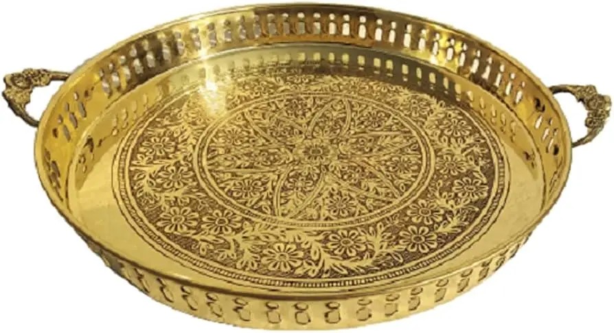 Top Quality Brass Pooja Thali Set for Home Temple Pooja Thali Decorative Brass Pooja Items for Gift For Decor Best Selling