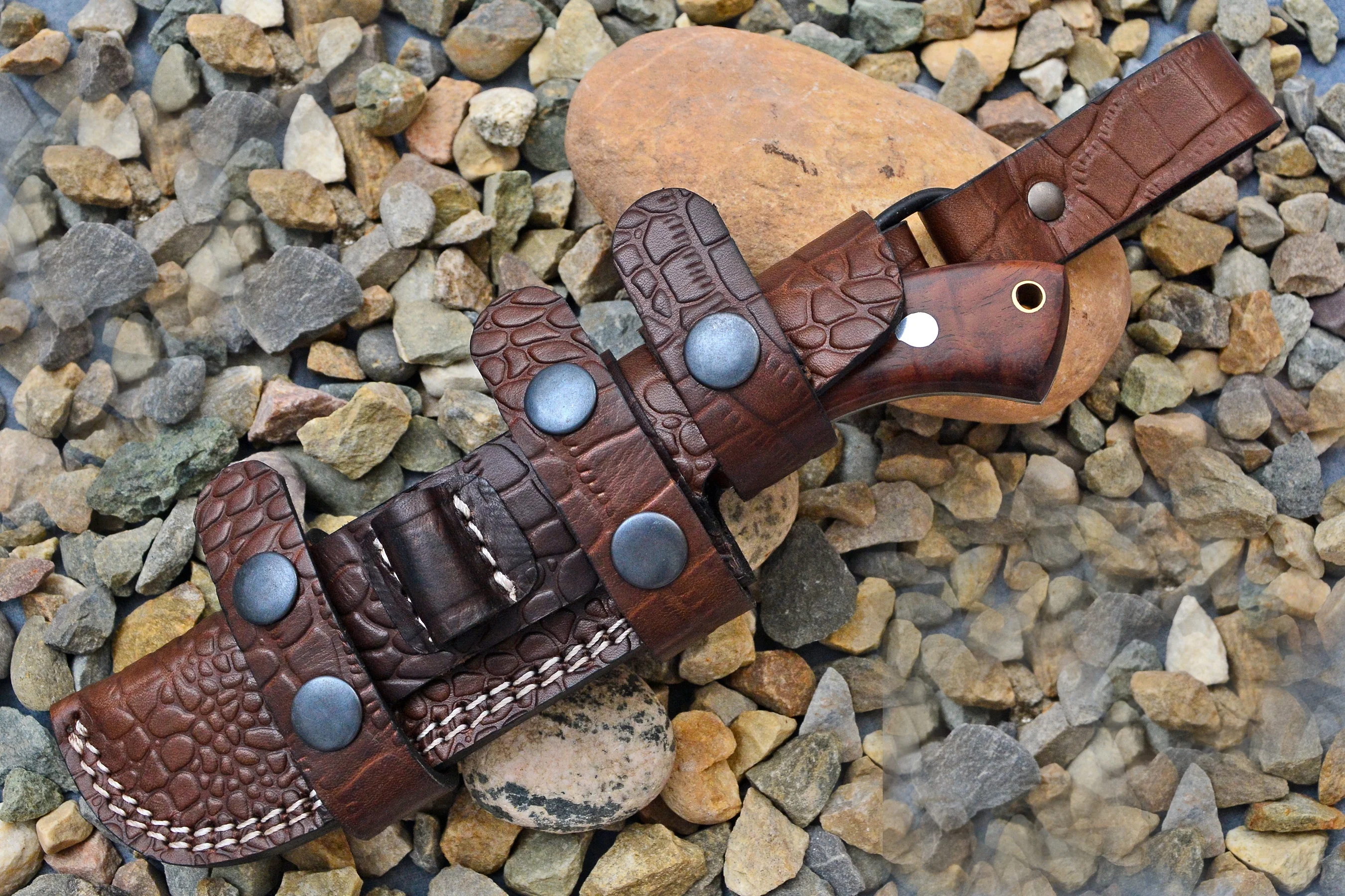 Custom Handmade  Leather Knife Horizontal sheath