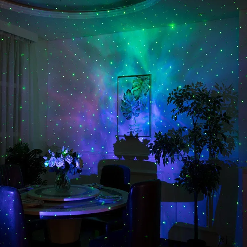 Пульт дистанционного управления лазерный проектор RGB красочный 3d Туманность светодиодный вращающийся Звездное небо Проектор свет для подарка ночной