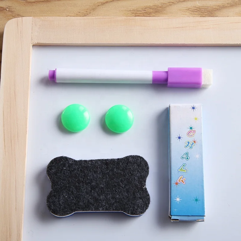 Removable Office Dry Erase Desktop White Magnetic Whiteboard Eraser With Wood Frame School Tripod Mobile Whiteboard