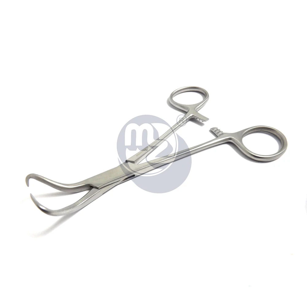 Stainless Steel 14 cm Towel Clamps Curved Bone Reduction Forceps Orthopedic Locking Pliers Veterinary Instrument