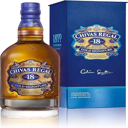 Wholesale Supplier of Chivass Regall Single Malt Whisky Distilled Barley and Wheat Packaged in Bulk Box Barrel Bottle