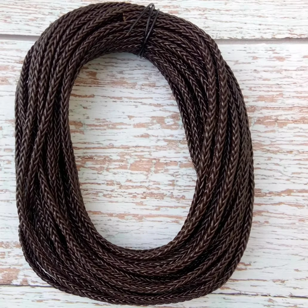 100% real Natural Leather Cords Handcrafted Braided Leather Cord for Necklace Bracelet Handmade Square Braided boho 20m pack