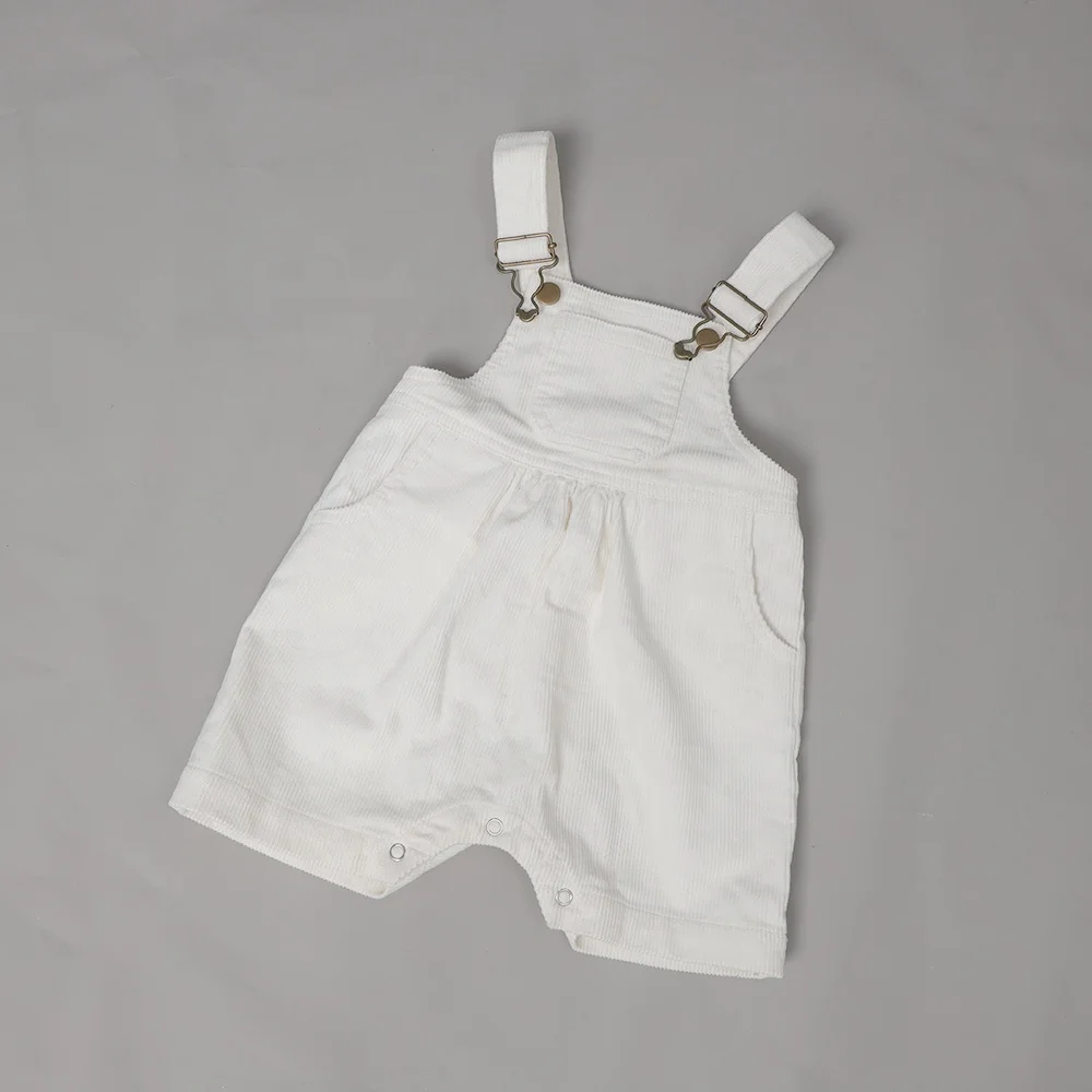 Kids Corduroy Overalls Suspenders Unisex Baby Bibs Cotton Romper With Pocket Playsuits Bodysuits Short Jumpsuit Strap Child
