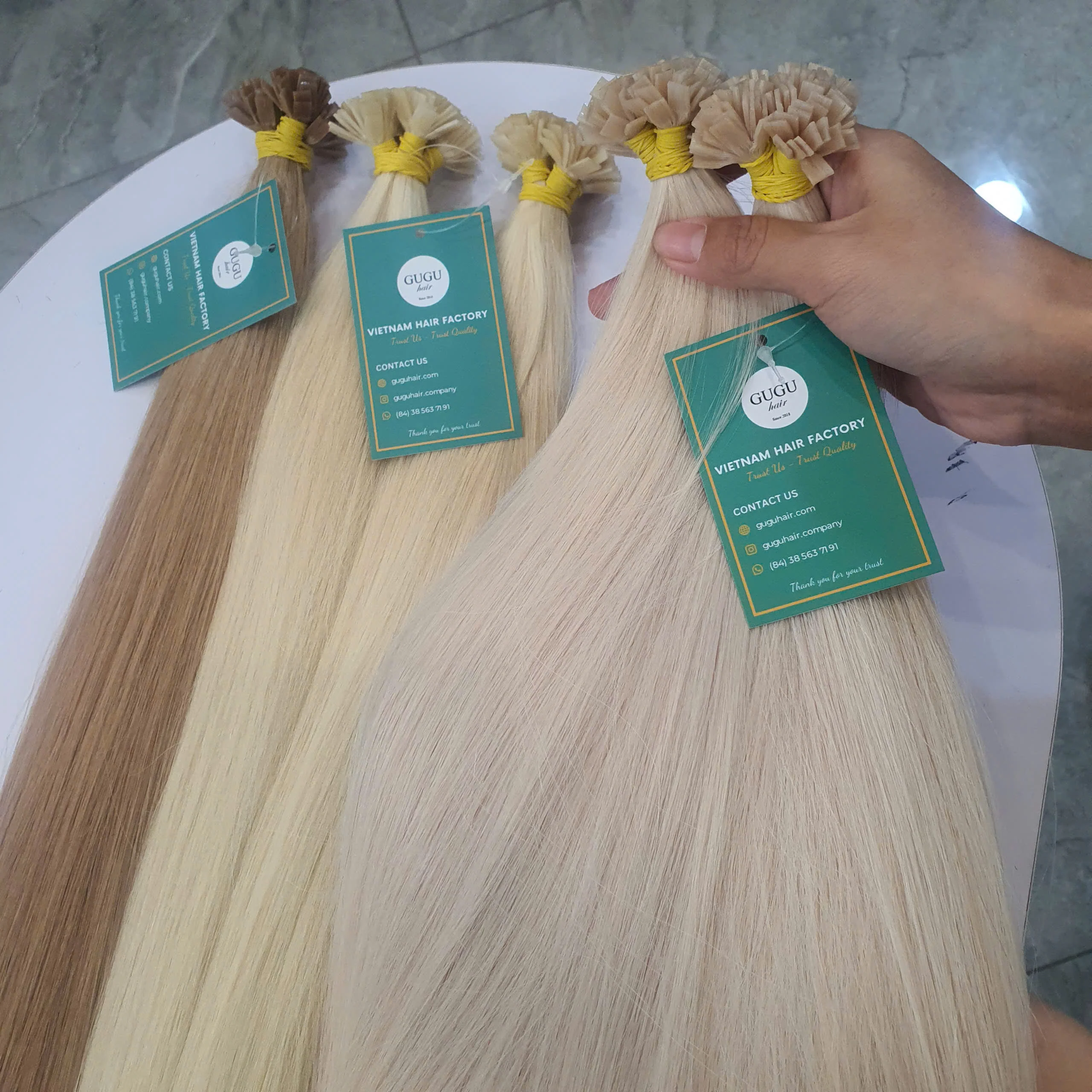 Raw Material Keratin Hair Extensions 100% Natural Raw Human Hair Extensions Super Double Vietnam Hair Extensions Wholesale