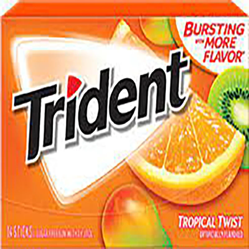 Лидер продаж жевательная резинка TRIDENT блистер с ароматом MENTHOLYPTUS 11 2 г