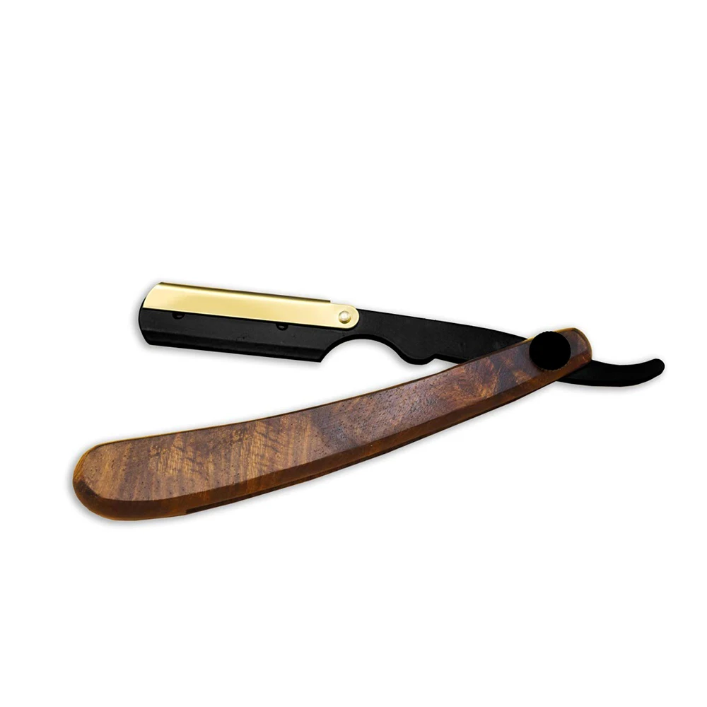 Best Quality Adjustable Straight Edge Barber Razor Salon Quality Cut Throat Durable Razors With Wooden Handle