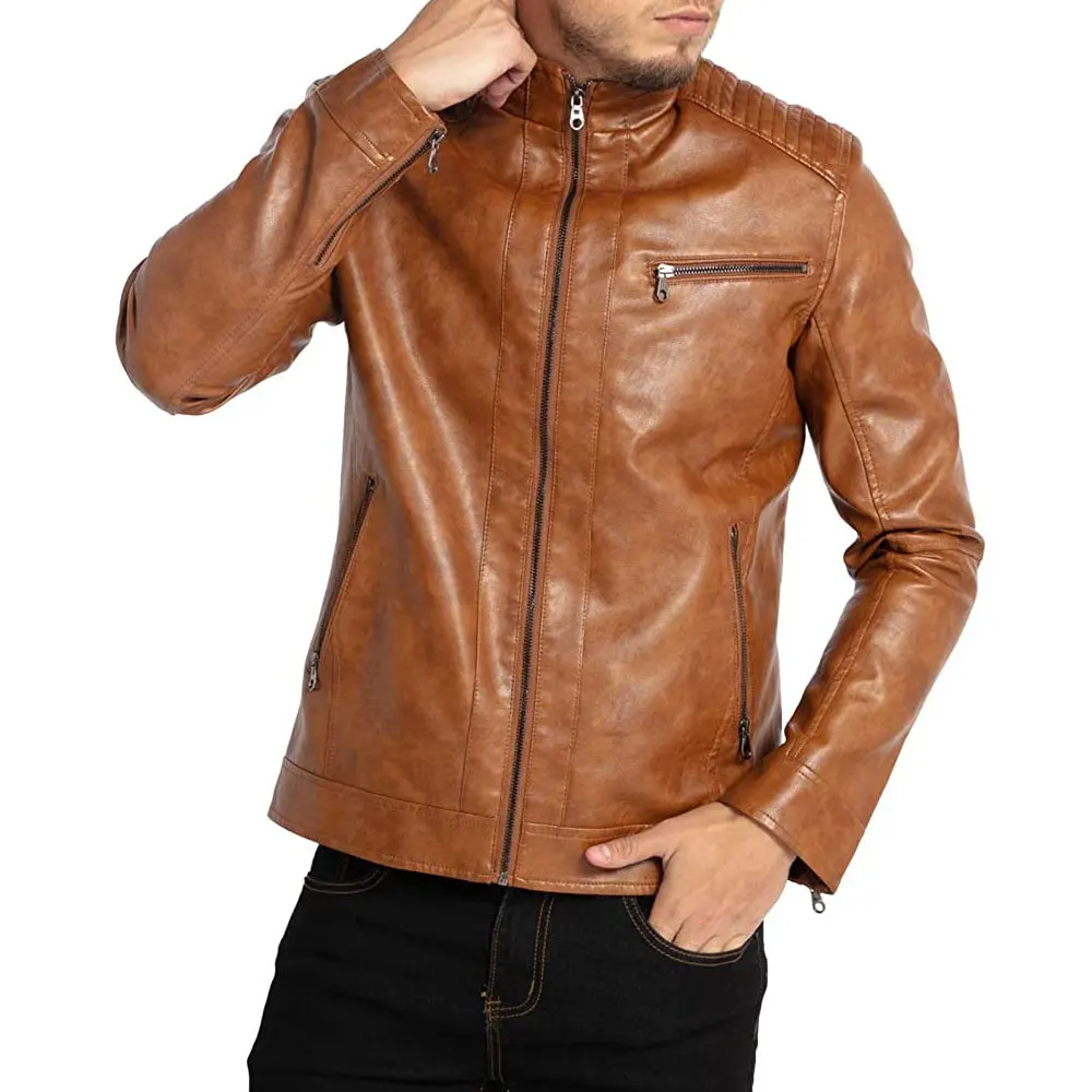 Best Selling Low Price 100% Leather Jacket For Men Custom Made Leather Jacket In Low Price