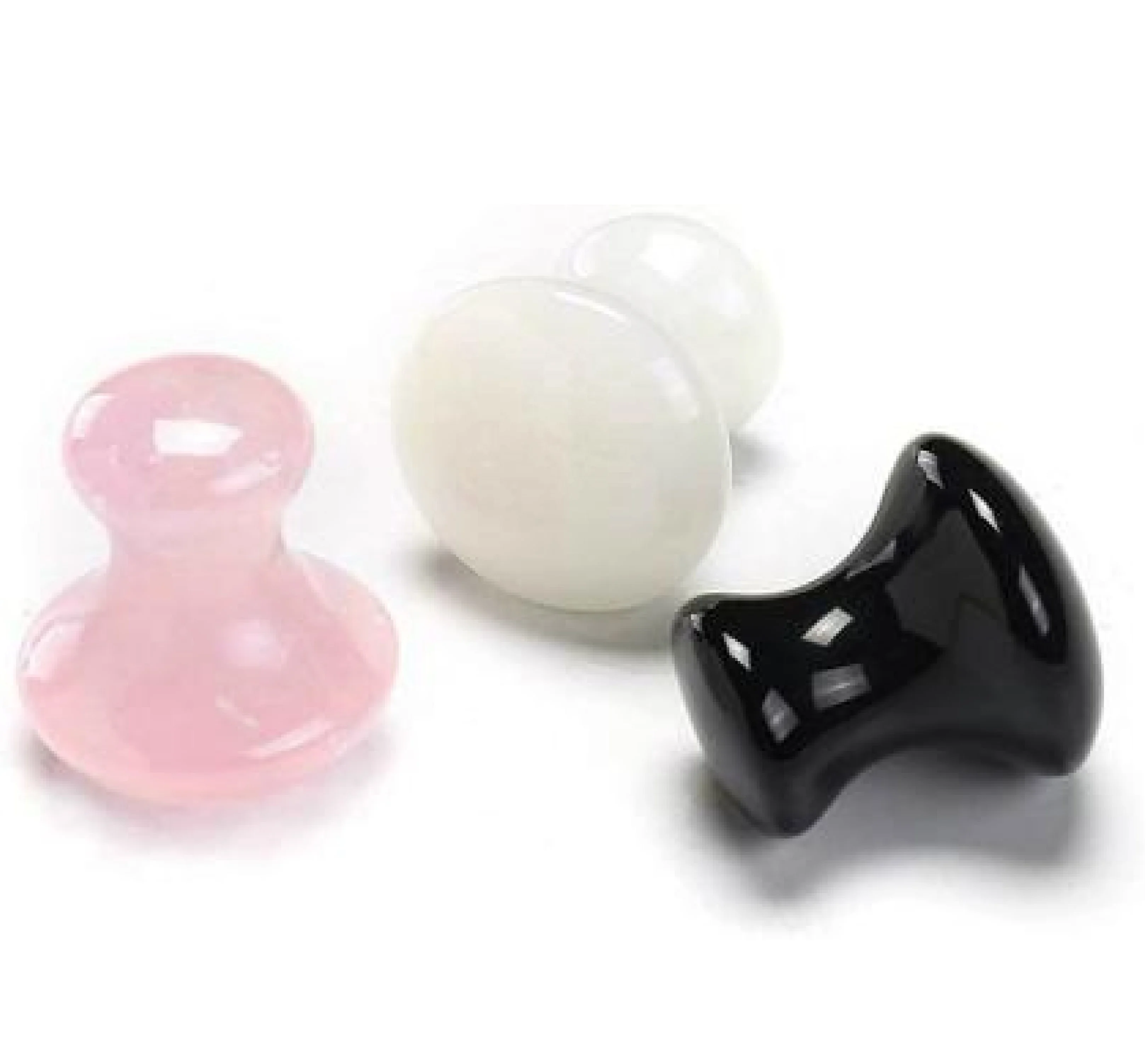 Natural Gemstone Black Obsidian Guasha Mushroom Facial Massager Kit Mushroom Shaped Jade Guasha Massage Set Face Massage