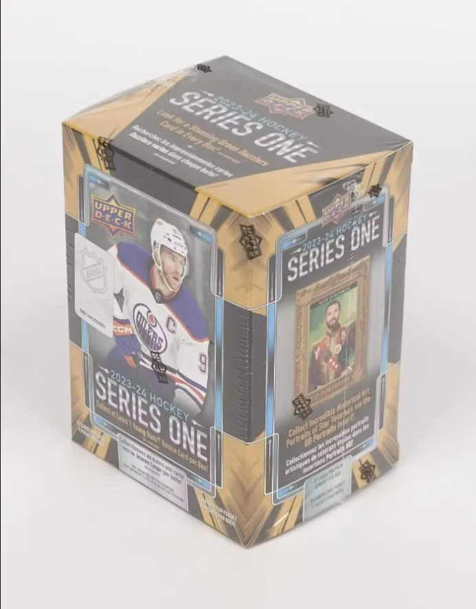 NEW 2023-24 Upper Deck Series 1 Hockey Blaster Box factory sealed in stock ready to ship worldwide doorstep delivery