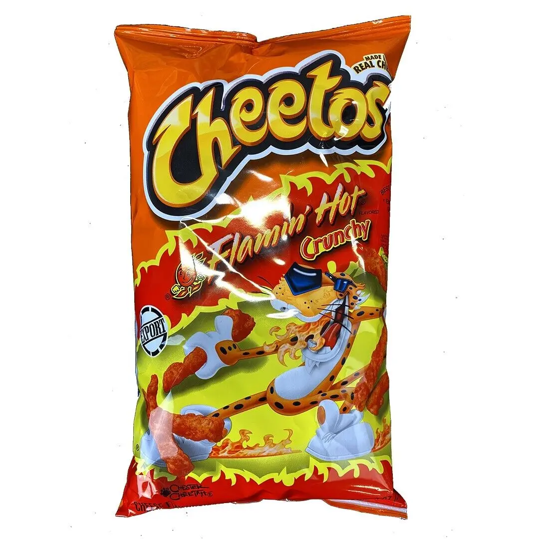 Cheetoss Crunchy Flaming Hot Cheese Flavored Corn American Snacks Wholesale