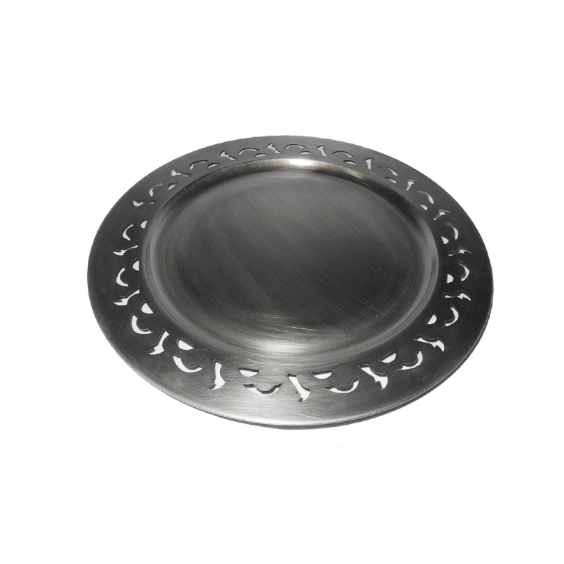 Top Demanding Creative Design Round Charger Plate Expensive Border Kitchen Tabletop Low Price Serving Plate for Table Decor