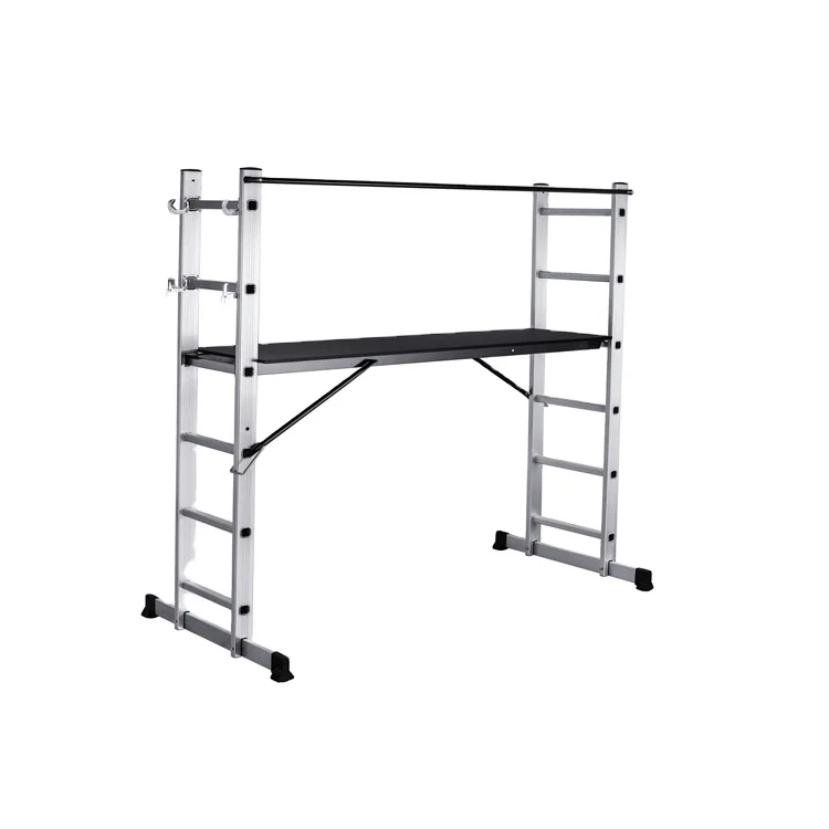 Aluminum alloy multifunctional ladder simple scaffolding mobile workbench ladder rack