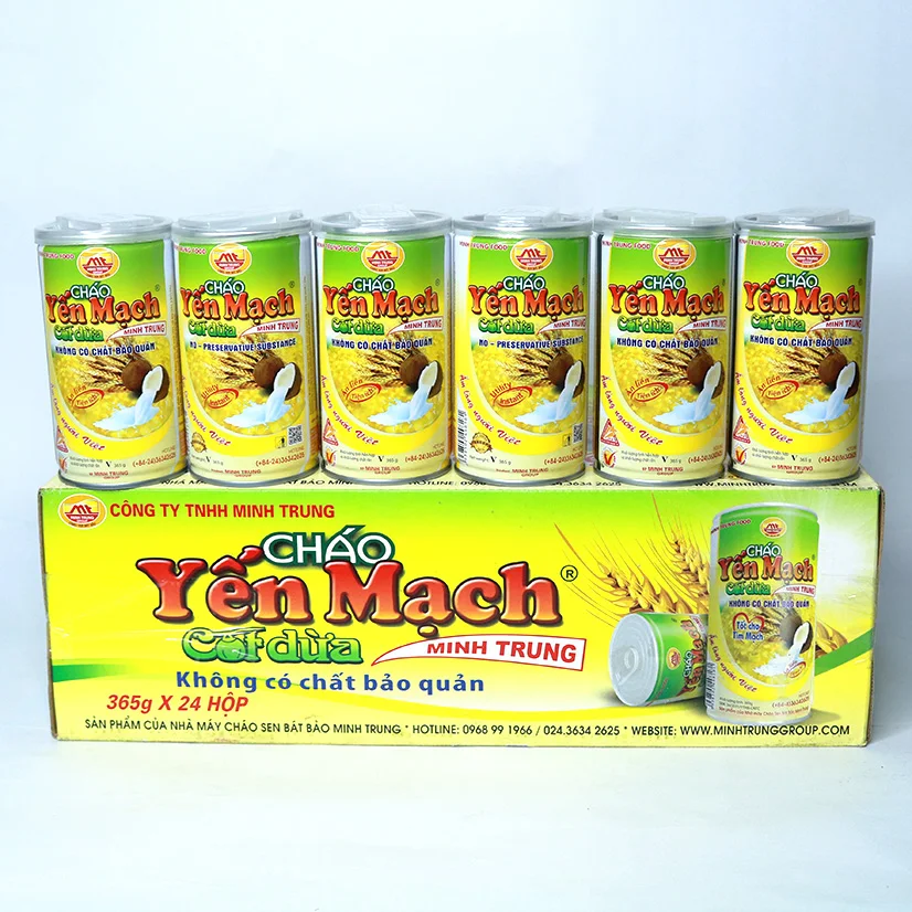 Instant Soup - Canned Oats Grain Instant Porridge with Coconut Milk (No preservative) from Vietnam