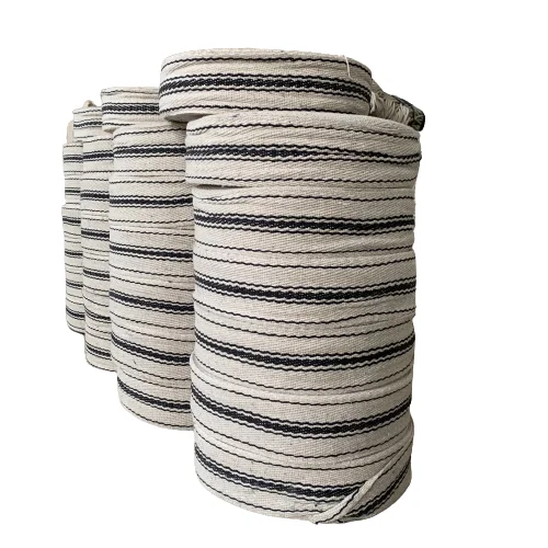 Black & White Cotton Niwar for sale Tent Tarpaulin Nawar Tape for Middle East Market Traditional Cotton Niwar