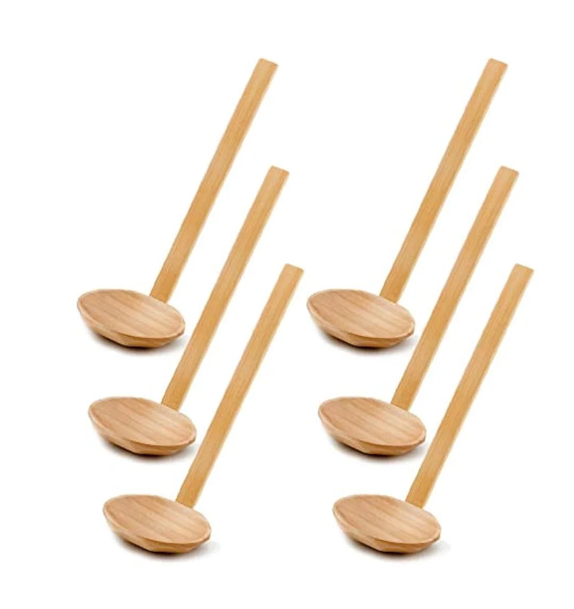 Utensil Wooden soup spoon Handle Heat Rice Soup Ladle Serving Spoon for round shape and 3 pack hot selling