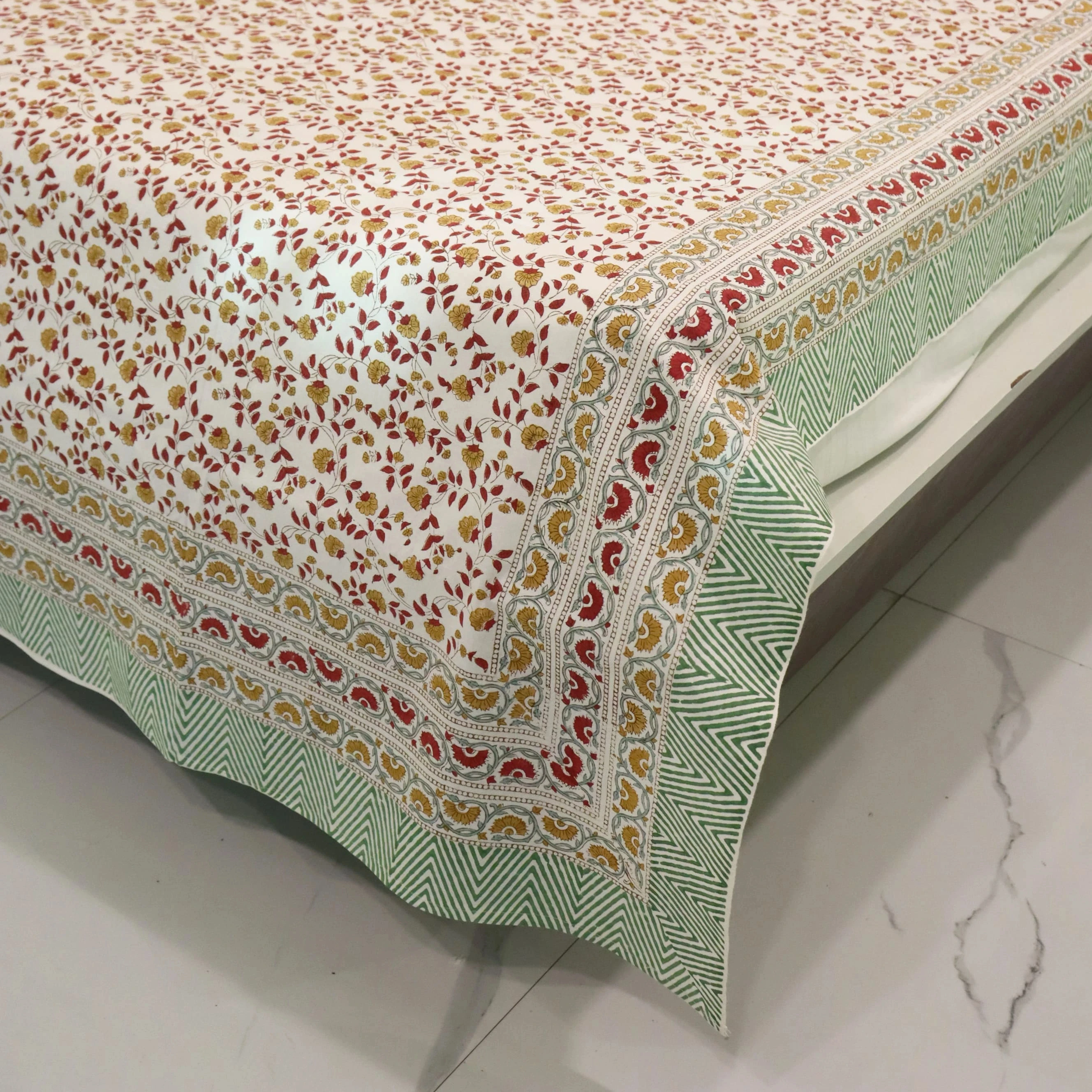 Beautiful Red Leaf Designer Pattern and Great Design Indian Style Work 100% Cotton Material Design Best for Home Decoration