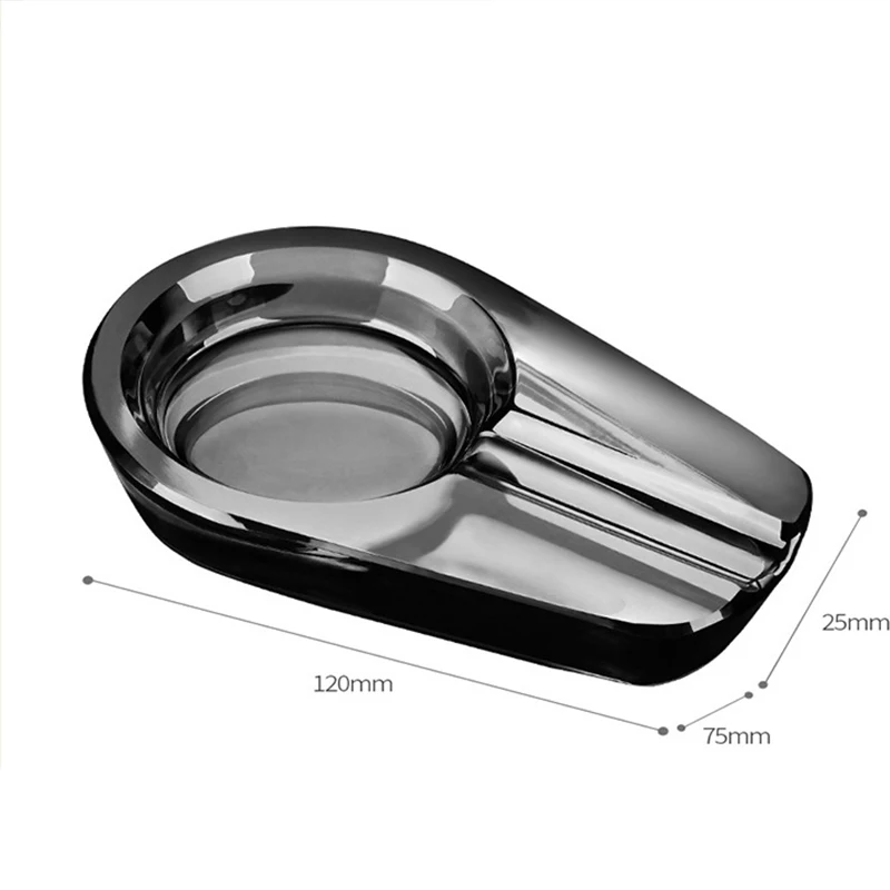 UKETA Custom Octagon Square Round New Design Transparent Crystal Glass Ashtray For Home Hotel Office Rooms