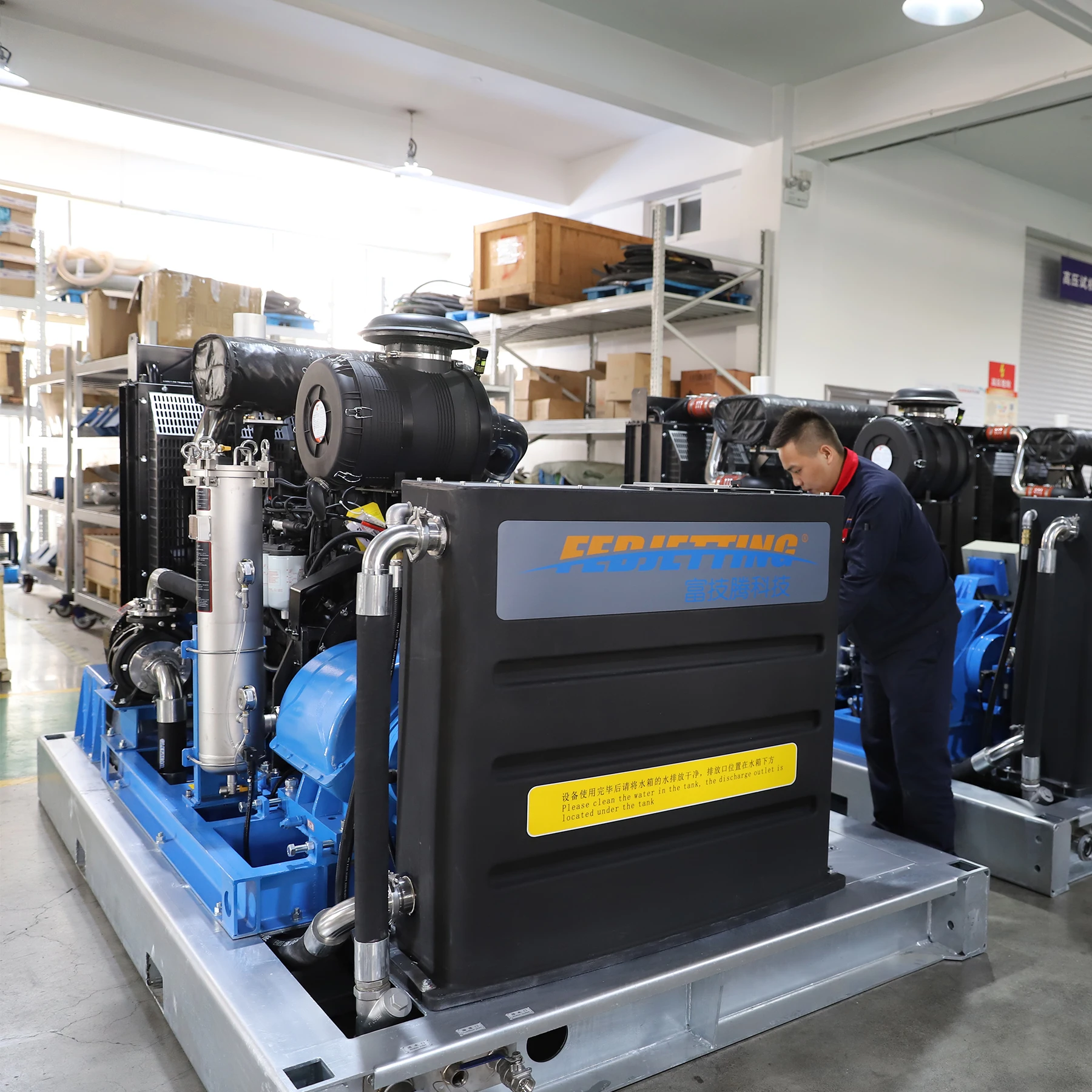 Ultra High Pressure 264kw 40000PSI Water Jet Cleaning Surface Preparation Hydroblasting Equipment