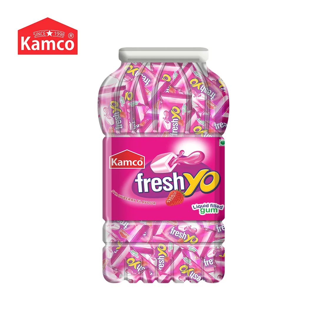 Export Quality Fresh Yo Strawberry Center Filled Chewing Gum
