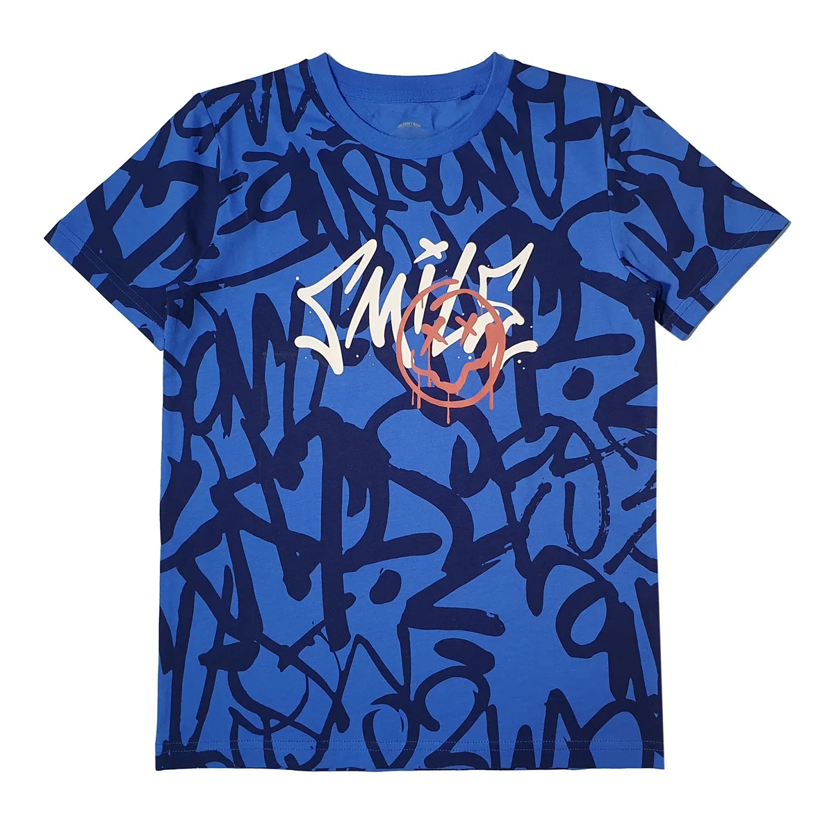 Casual style T-shirt for boys Clothes for children manufacturer prices 100% cotton Dark blue short sleeves