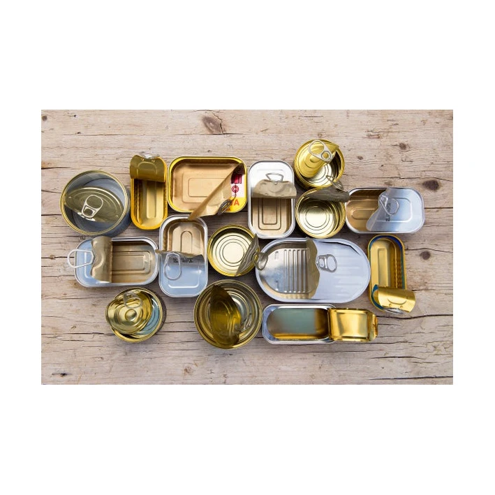 Manufacturer Food Grade Empty Air Tight Self Seal Aluminum Tin Easy Open Can For Tuna Fish Sardine Meat Pet Food Canning