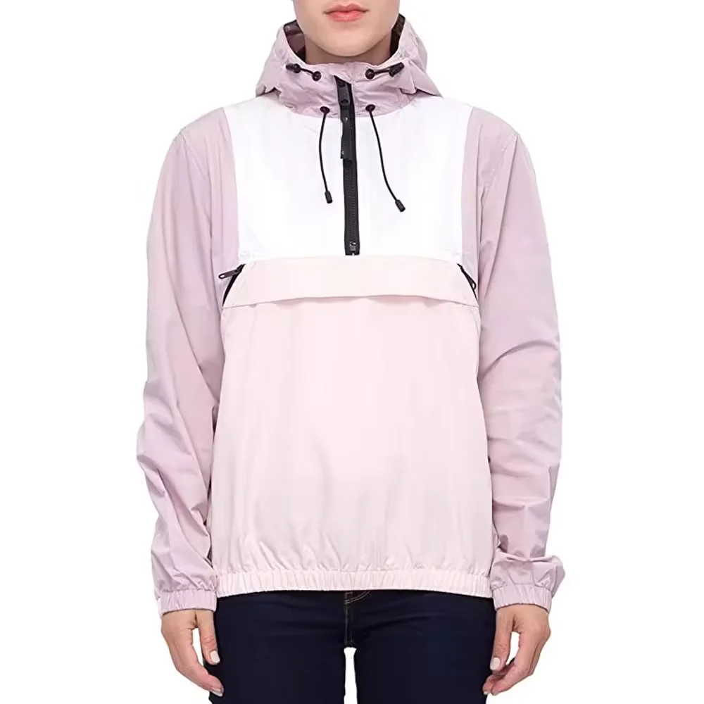 Custom Contrast Colors Anorak Jackets Half Zip Jackets Windbreaker Jackets