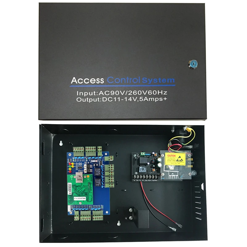 2 двери сети RFID контроля доступа по отпечаткам панель с AC110V/220V выход