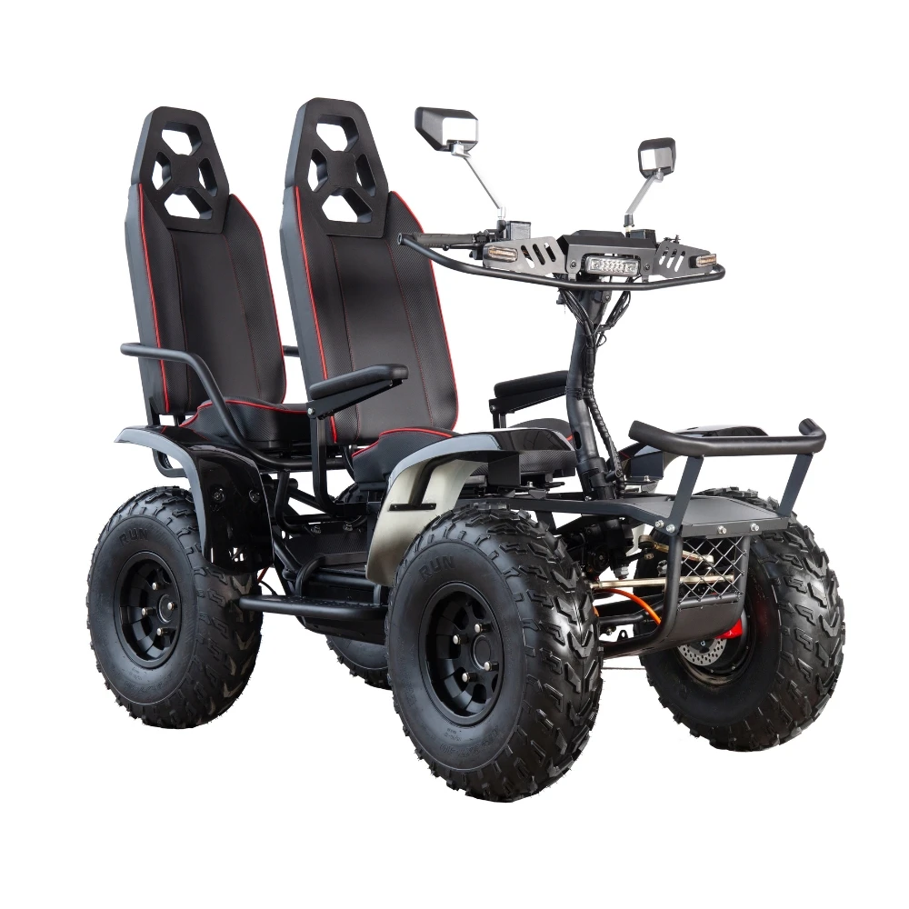 (QT-E01 B) 6000W 4 Wheel 4 Hub Motor Special Transport E Scooter Quad 4x4 Ride on Car Adult Transporter