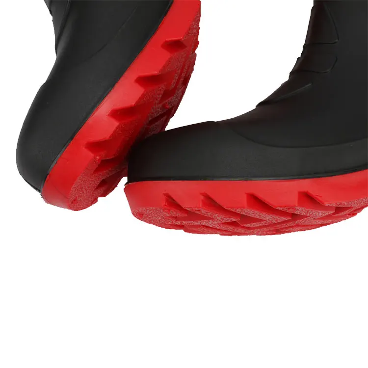 get wish factory hot selling steel toe black ce certificate safety wellington boots