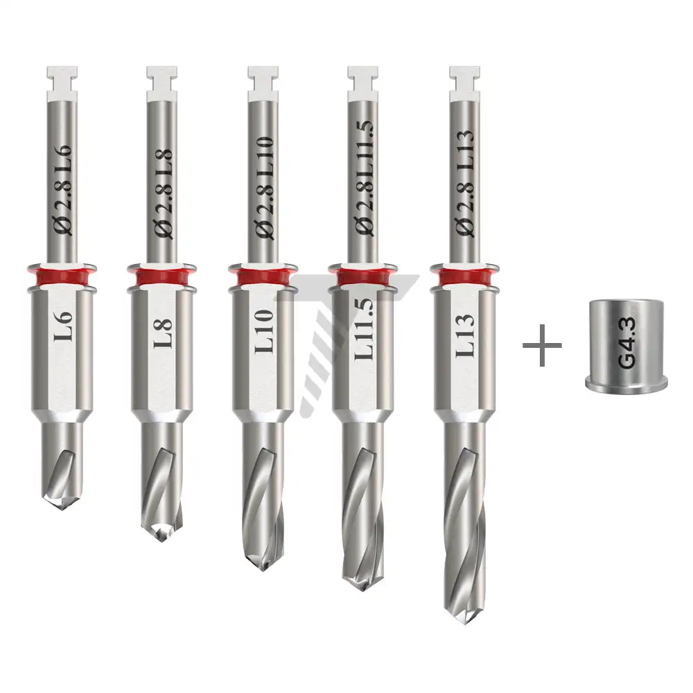 Guide Sleeve External Irrigation Dental Graft Tool Instrument Guided Dental Procedure Drills Diameter 2.8 Set