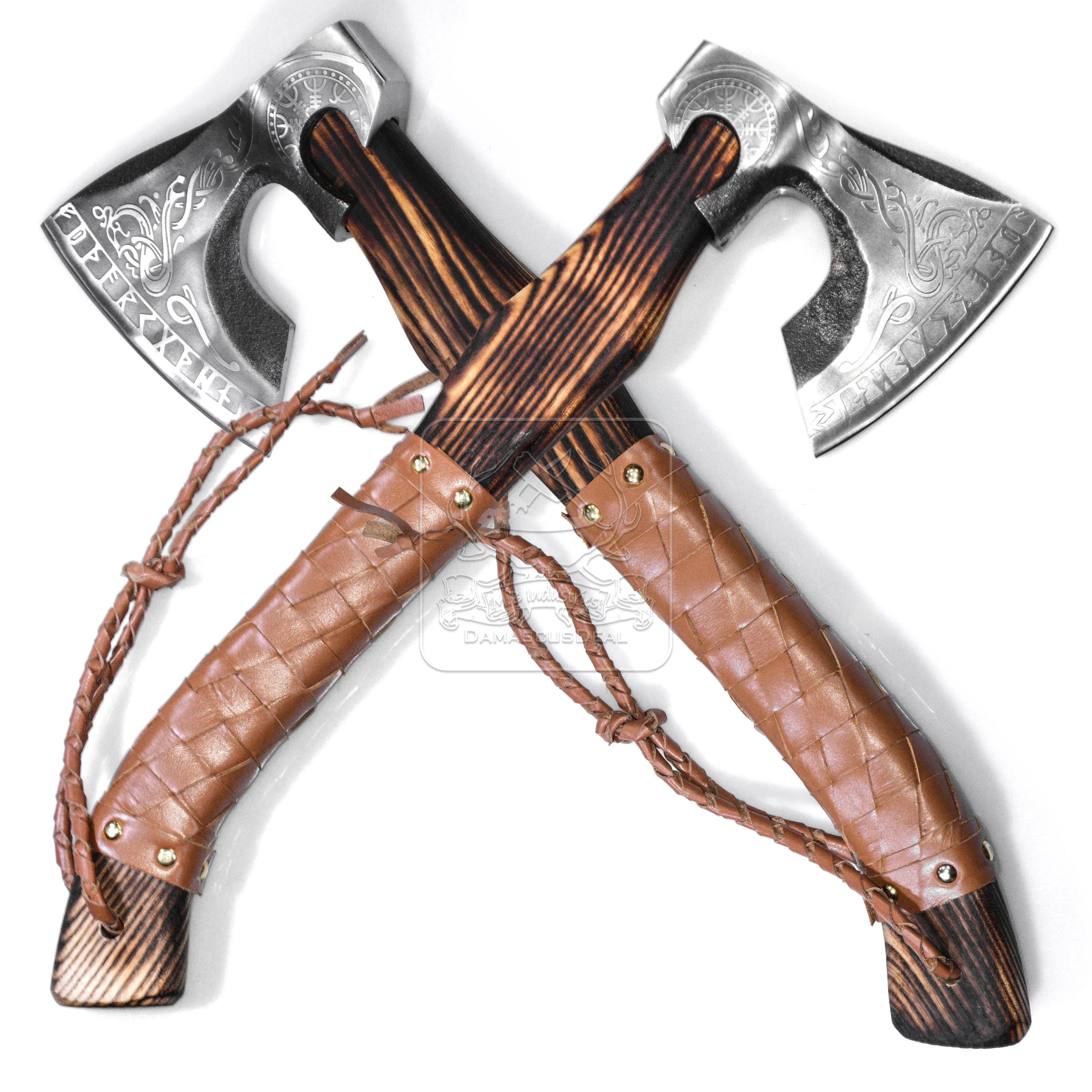 Viking Tomahawk Hatchet DD-VikingAxe-123 Hand Forged Axe Bearded Viking Axe Wholesale Top Quality Hand Made Axe Wooden Handle