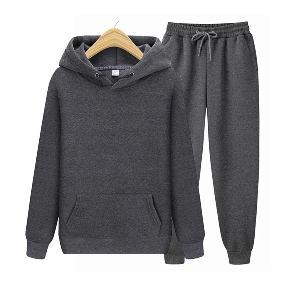 Wholesale Latest Custom Tracksuit men 2 Piece Workout Sportswear Gym Jogging Suit pullover hoodie and jogger set