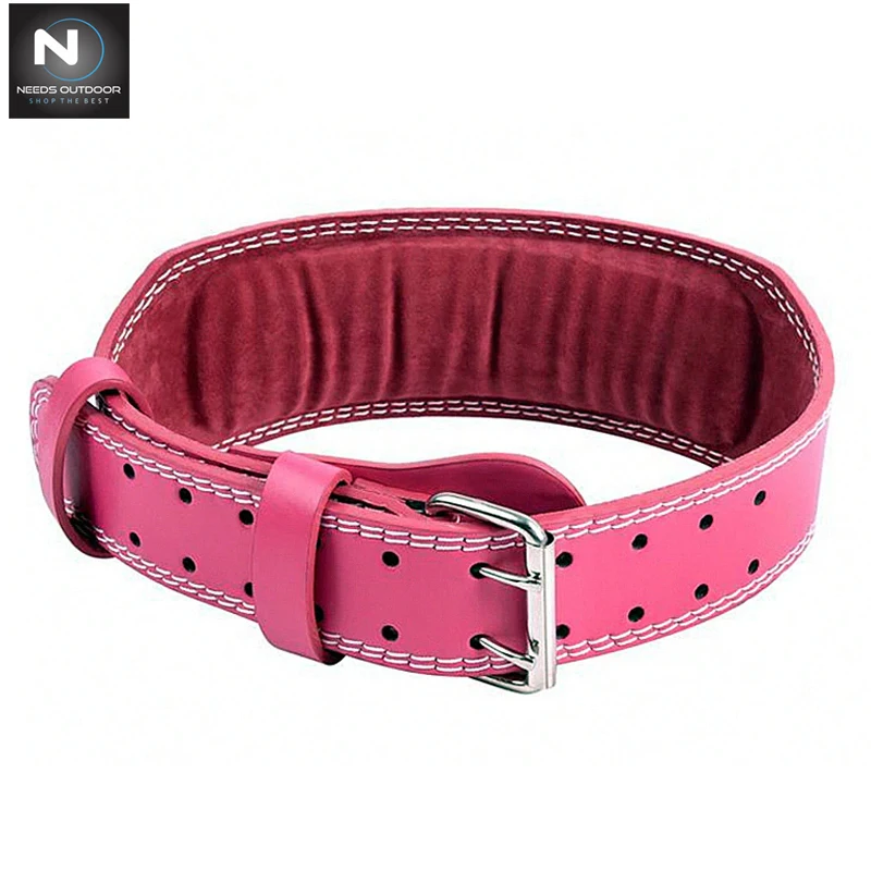 Pink Color Customize Weightlifting Belts Comfortable Flexible Gym Fitness Wear Weightlifting Belts  By NEEDS OUTDOOR