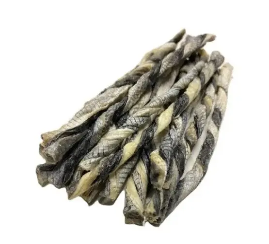 Wholesale Salmon Fish Skin Dog Treats Snack For Pet 12 Months Products High-Quality Low-Cost Bulk Orders