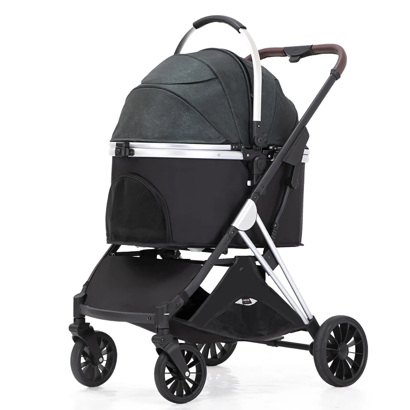 New design pet stroller with high quality small size pet dog EVA wheels with