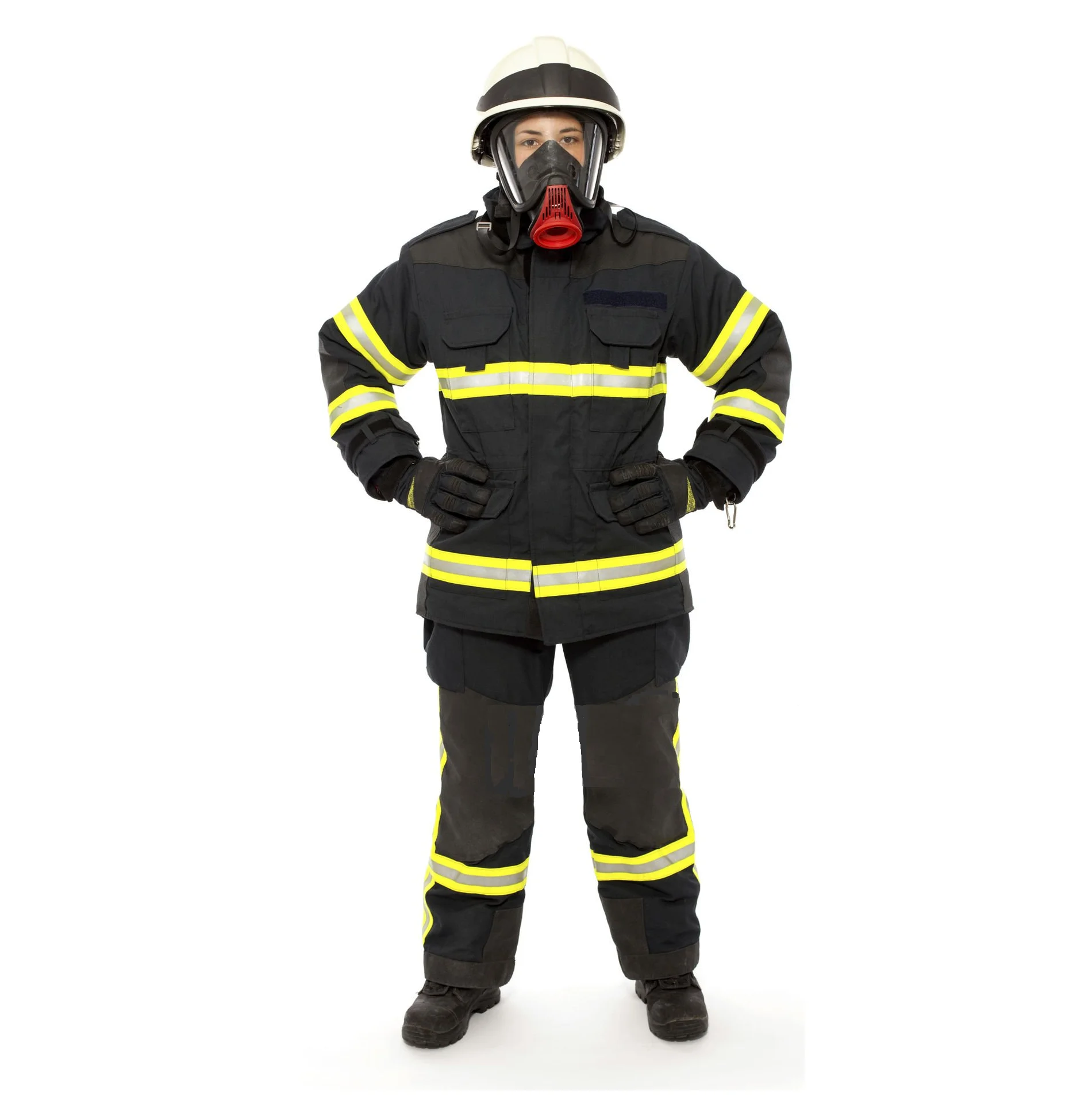 Wholesale Industry Safety Flame-retardant Costumes Protective Working Jacket Pants Coverall Fireman Uniforms