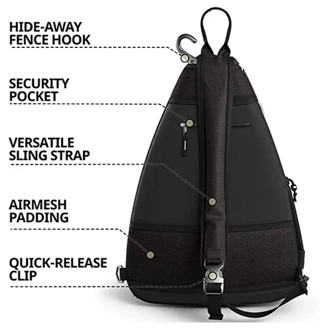 Best Selling Quilted Sports Pickle Ball Bag Racket Tennis Paddle Tote Carry Bag Pickleball Sling Bag