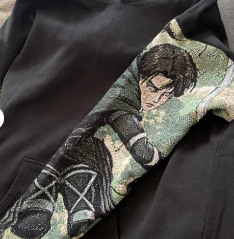 Tapestry / Anime hoodie with custom logos printing  embroidery at wholesale for men and women