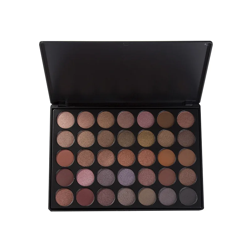 Wholesale make-up cosmetics private label high pigment multi colored eyeshadow without logo 35 colors high quality hot sale