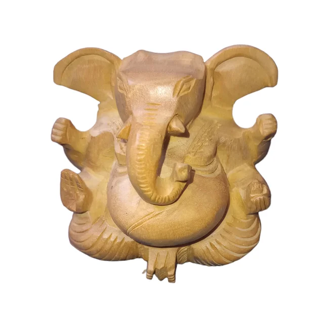 Новейший дизайн ручной работы красивое украшение для дома и сада деревянная статуя индуистского бога из смолы индийская фигурка Ганеша набор ручной работы