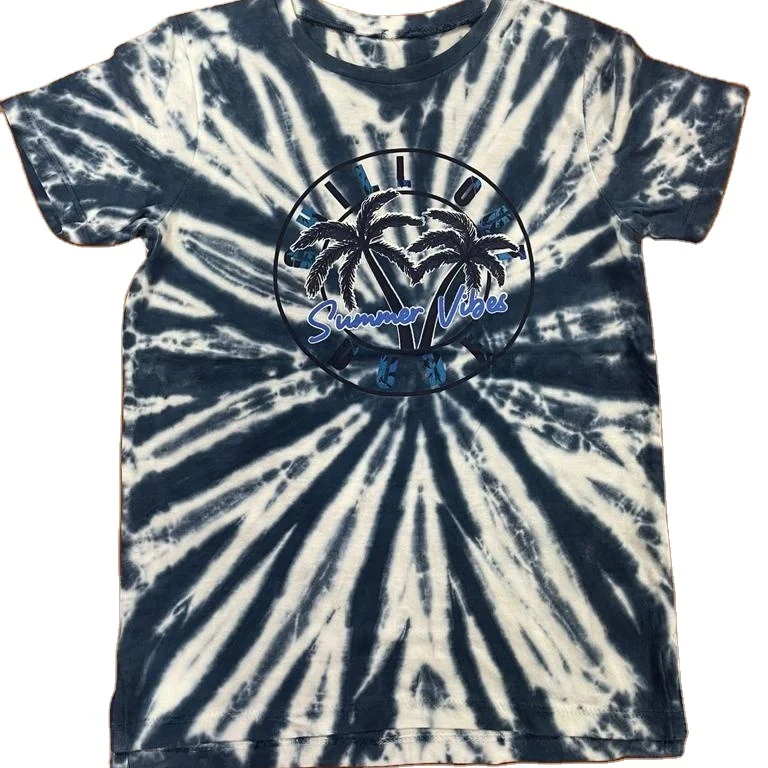 100% Ring spun combed cotton fabric wholesale custom t shirt printing machine dip tie dyed plain blank custom logo men t-shirts