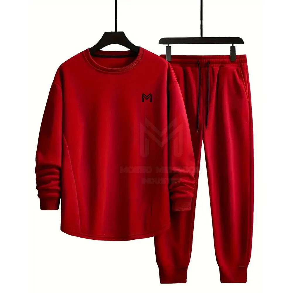Custom Plain Sweat Suit For Men Hot Sale Slim Fit Cotton Made Plain Men Sweat Suits Low Moq Set