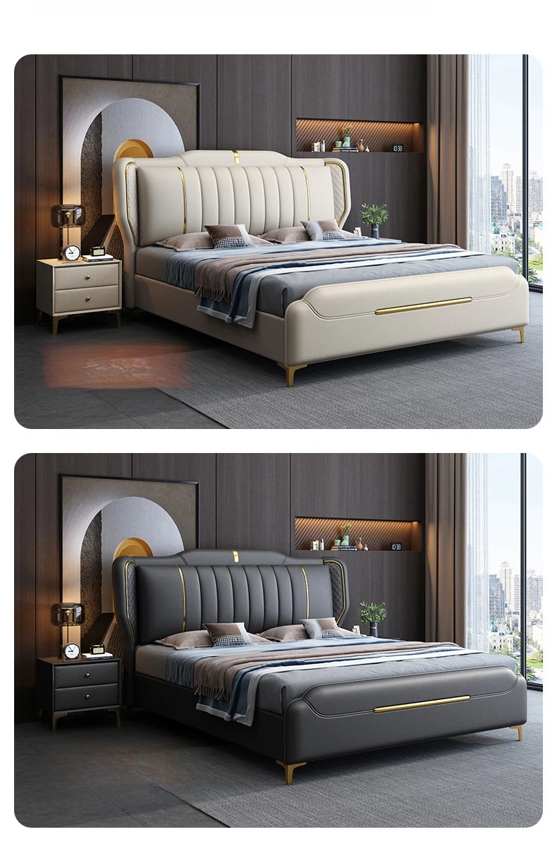 Легкая роскошная кровать размера «Queen-Size»