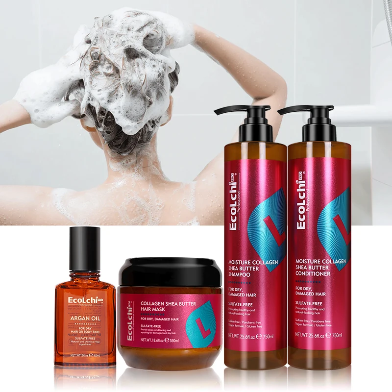 EcoLchi PRO Hair Mask Treatment Natural Hair Oil Keratin Hair Shampoo And Conditioner Set Treatment Products
