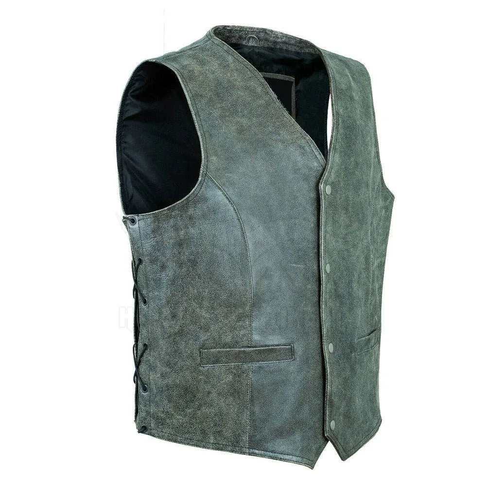 Lightweight Comfortable Leather Vest For Men Latest Design Leather Vest Top Sale Men Leather Vest