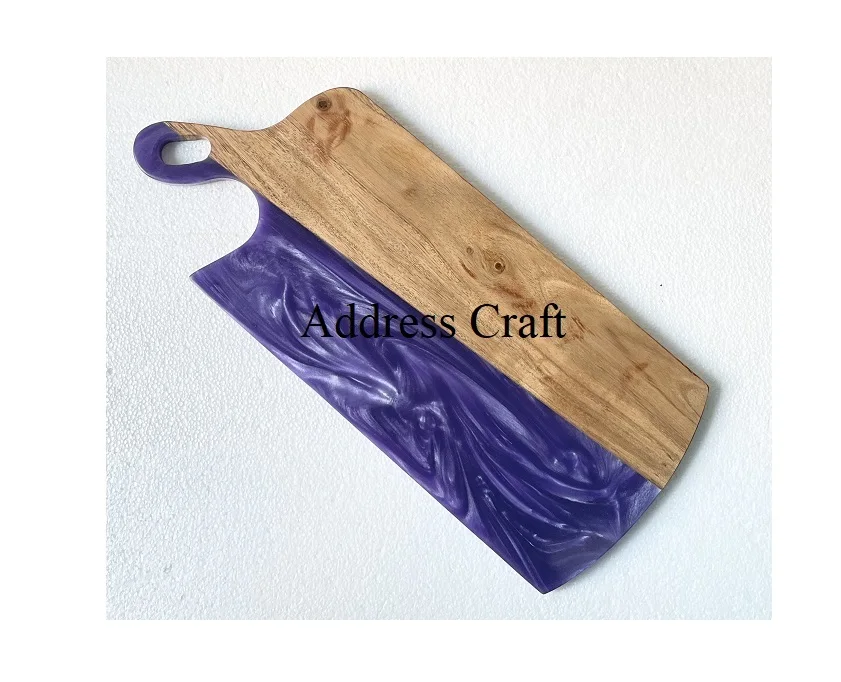 Factory Wholesale Price Chopping Board with Handle Classic Designed Cheese Board Vintage Resin Breakfast Board  Wooden Placemate